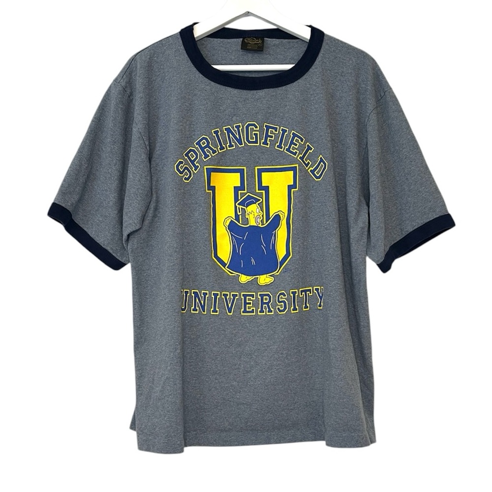 Simpsons | Vintage Changes Springfield University Ringer Homer T-Shirt Size XL